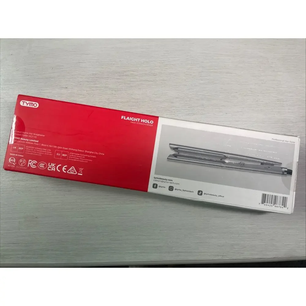 Tymo Hair Straghtner Flaight Holo -NIB- Two in One Curler and Straightner